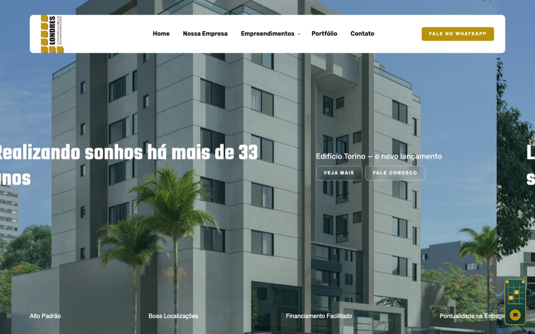 Site institucional Londres Construções